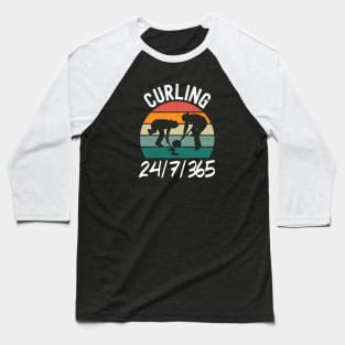 Curling 24/7 Baseball T-Shirt